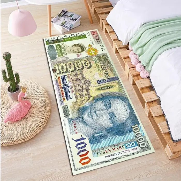 Tapis Euro Dollar pour chambre à coucher