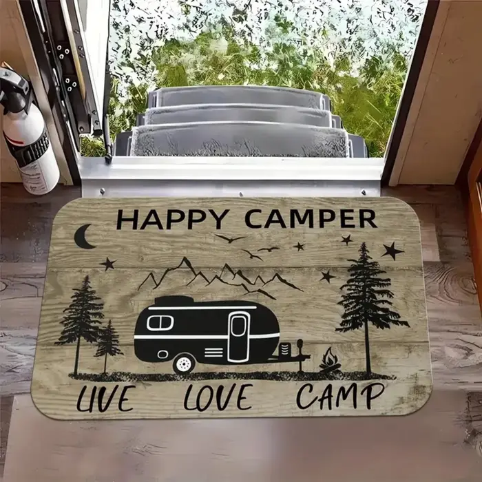 Tapis de bienvenue pour camping-car, idéal pour salon, cuisine, intérieur, extérieur, entrée, lavabl