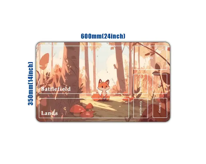 Tapis de jeu mignon renard 24 "x 14"
