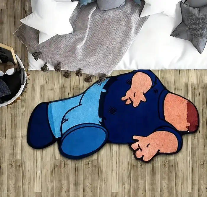 Tapis de personnage de dessin animé VIKAMA-tapis décoratif doux et antidérapant pour la maison