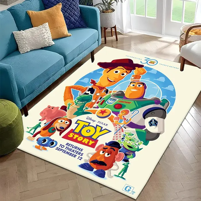 Tapis populaire de dessin animé T-Toy S-Story 3 pour chambre à coucher, salon, décoration, canapé, a