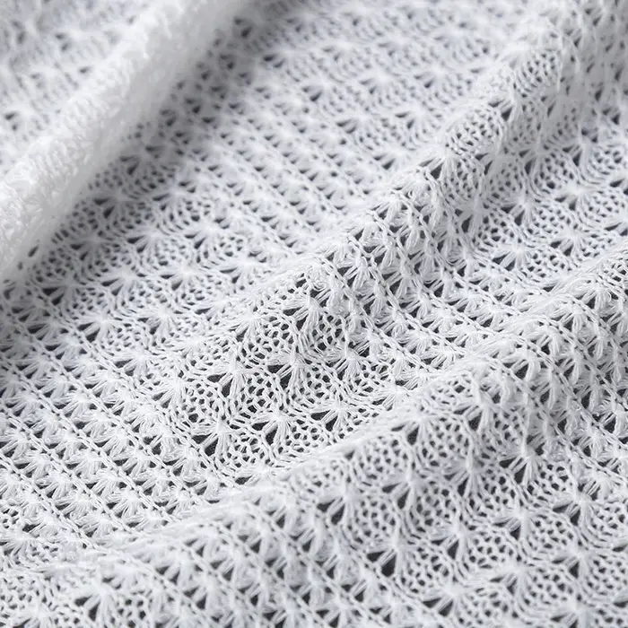 Tissu en maille au Crochet ajouré, matériel en filet tricoté pour bricolage, couture, hauts courts S