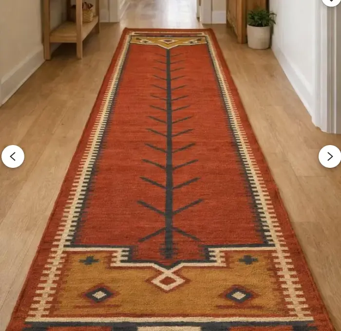 Tapis de couloir Forest Runner vert botanique