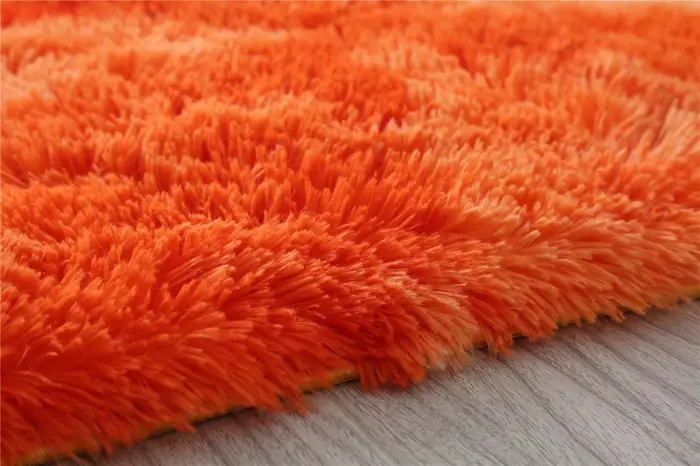 Tapis de zone Orange doux et moelleux