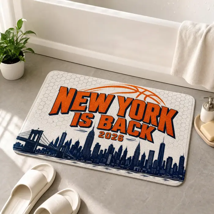 Paillasson vintage avec motif de l'horizon de New York