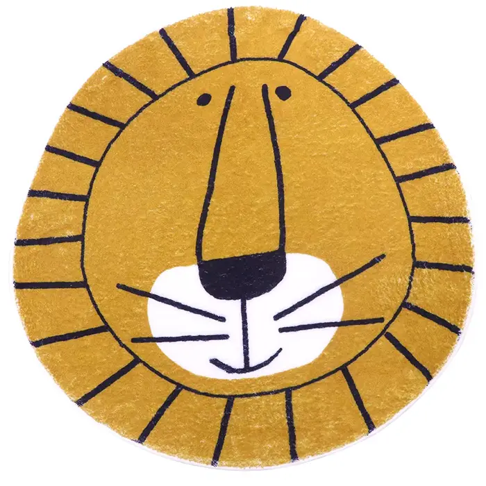 Tapis de sol rond en peluche pour chambre à coucher, mignon, dessin animé, grande surface, Animal, m