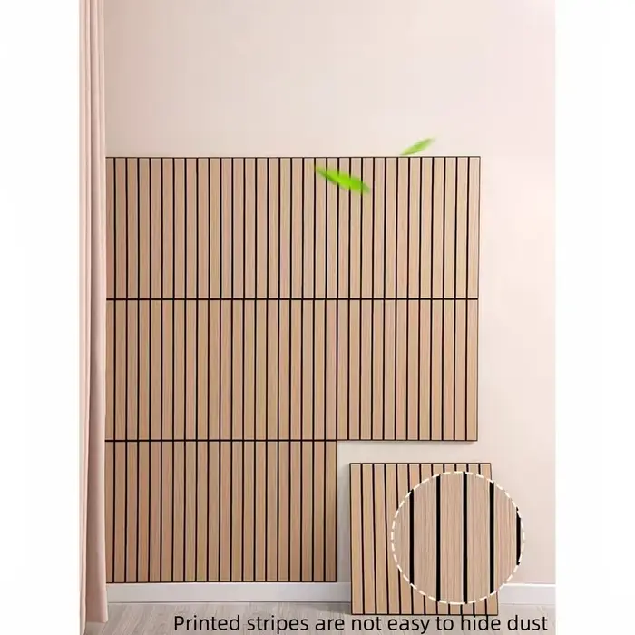 Panneaux muraux acoustiques en PVC couleur bois