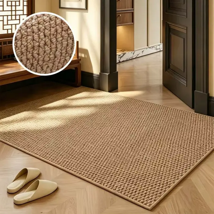 Tapis en faux sisal durable et antidérapant pour couloir, salon, chambre, entrée, usage domestique,