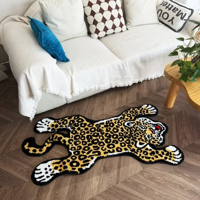 Tapis de sol touffeté Léopard Funky