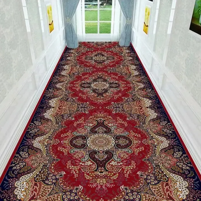 Tapis de couloir Long antidérapant de luxe rétro persan