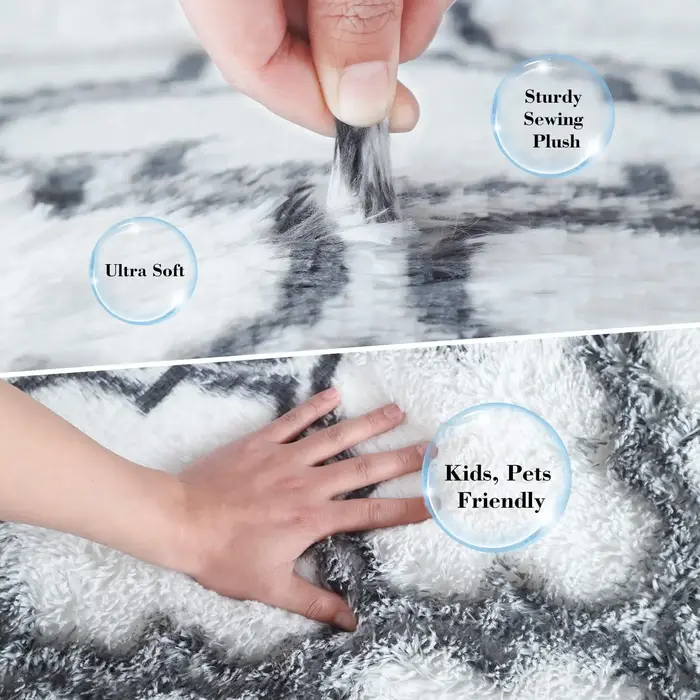 Tapis en peluche pour salon