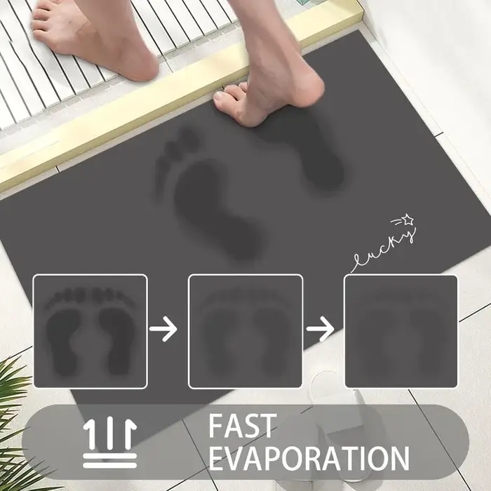 Tapis de porte ultra fin, pour cuisine, salle de bain, toilettes, extérieur, antidérapant, résistant à la saleté, absorbant, séchage rapide, lavable en machine