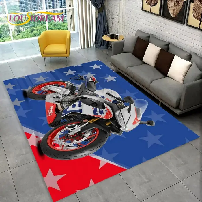 HD Aprilia Racing moto Logo tapis pour la maison salon chambre canapé paillasson décor