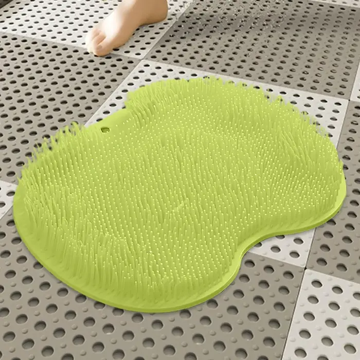 Tapis de douche exfoliant antidérapant pour les pieds et le dos