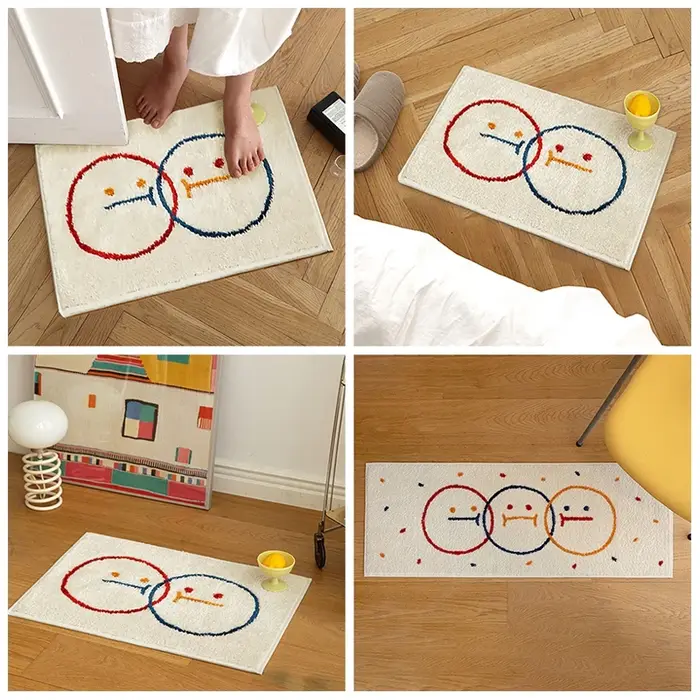 Tapis japonais souriant mignon