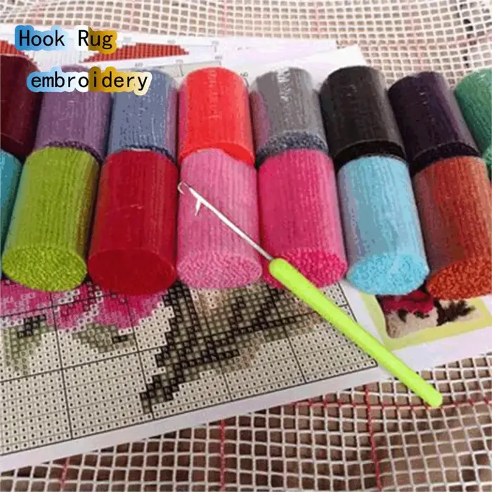 Tapis de noël broderie loquet crochet Kit dessin animé non défini