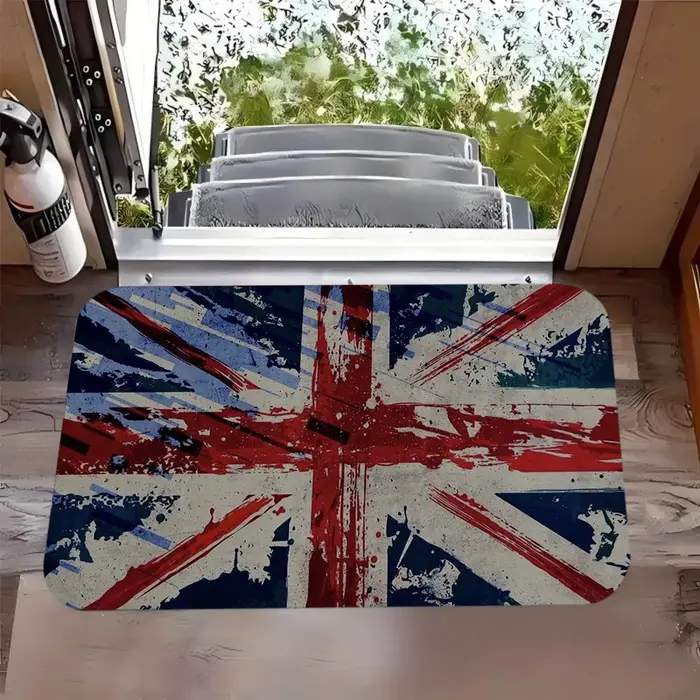 Tapis en flanelle Union Jack minimaliste moderne