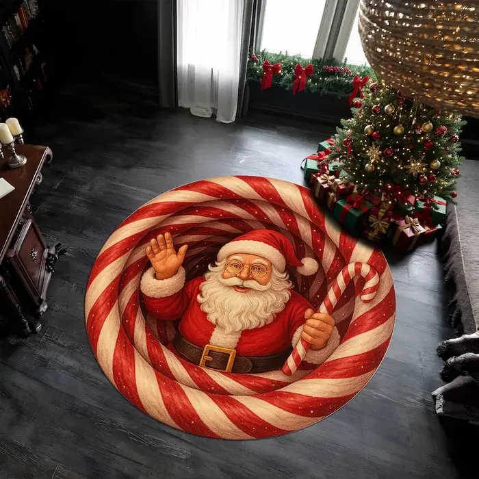 Tapis imprimé bonhomme de neige en pain d'épice de noël