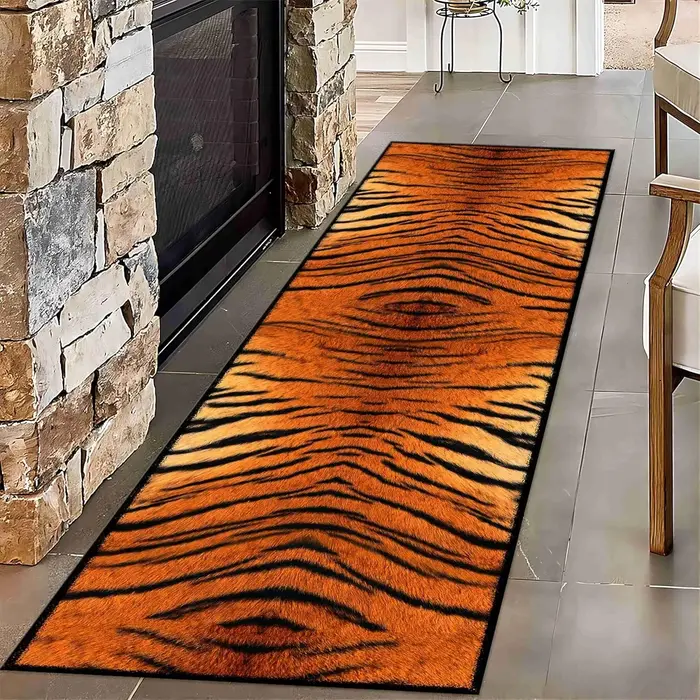Tapis de zone imprimé léopard vintage