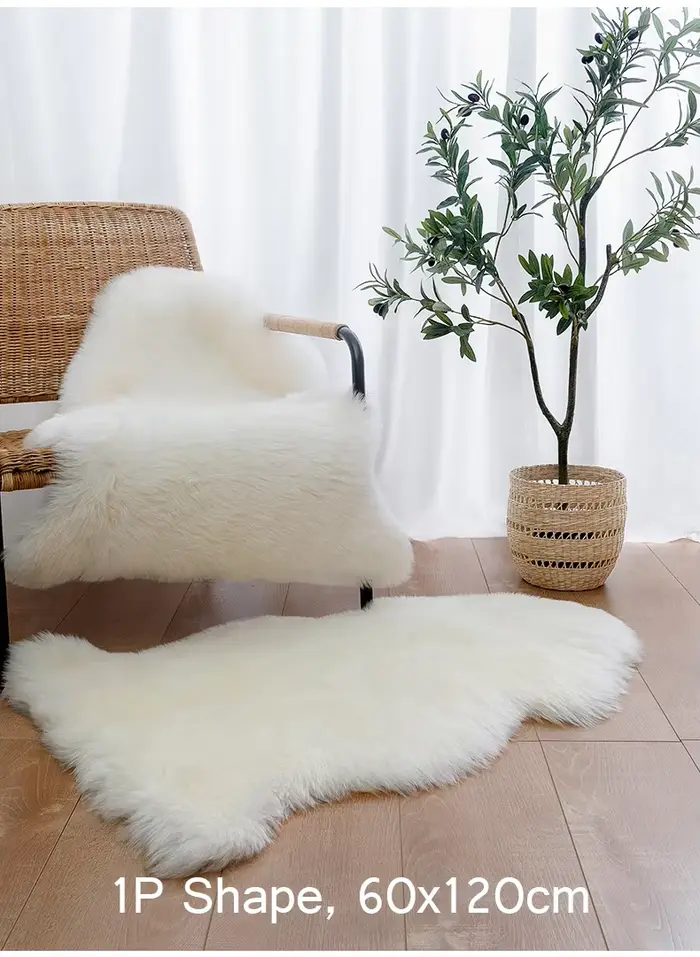 FORSWAN doux blanc fausse fourrure zone tapis enfants salon chambre Shaggy sol chaise