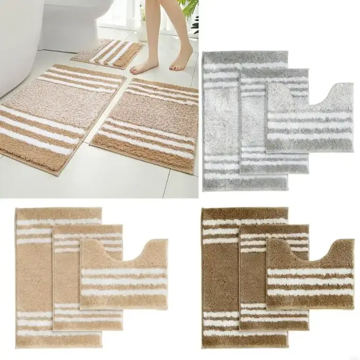 Ensemble tapis salle bain lavable