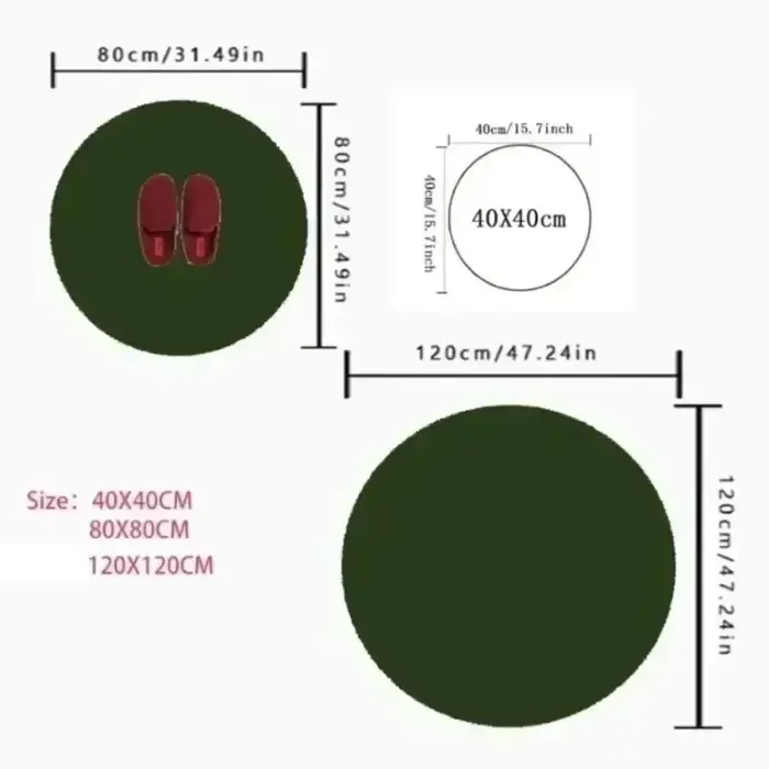 Tapis rond marron Ondes de l'océan