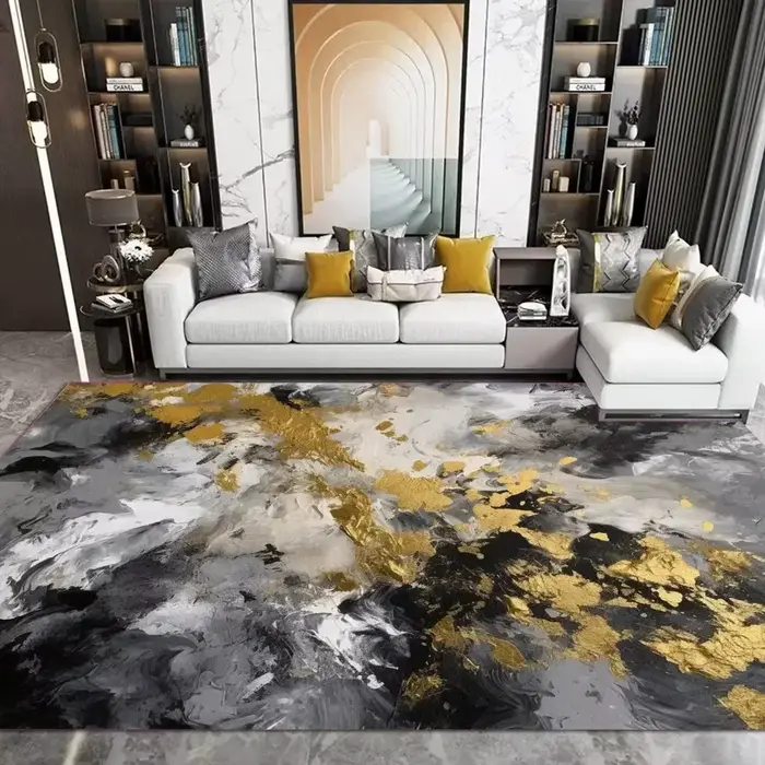 Tapis de sol lavable pour décoration de salon