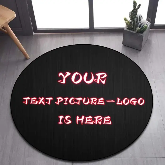 Tapis rond personnalisé avec logo