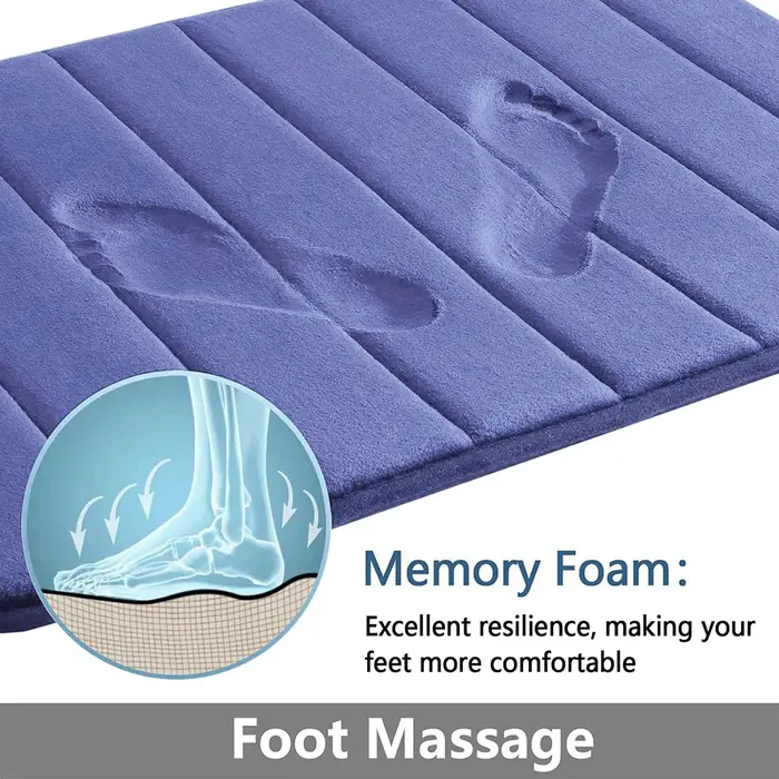 Polymères de bain en mousse à mémoire de forme, extra doux, coordonnants, super absorbants, tapis de bain pour le sol, les pieds, les toilettes