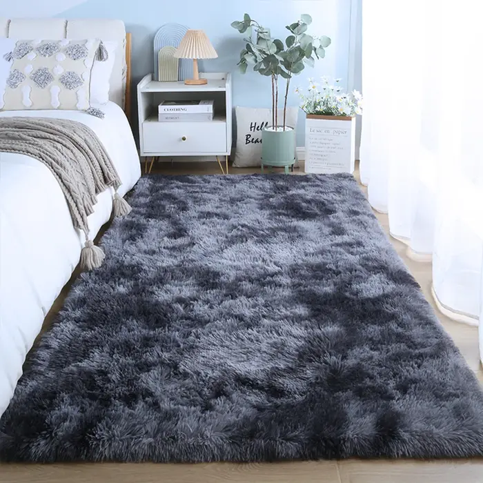 Tapis pour salon canapés modernes gris moelleux