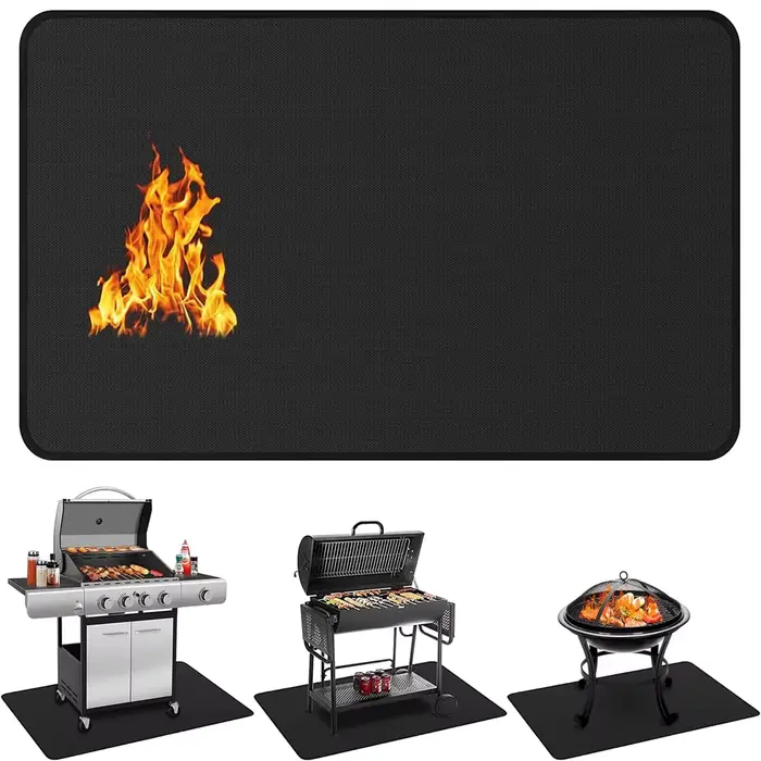 Tapis ignifuge pour barbecue extérieur