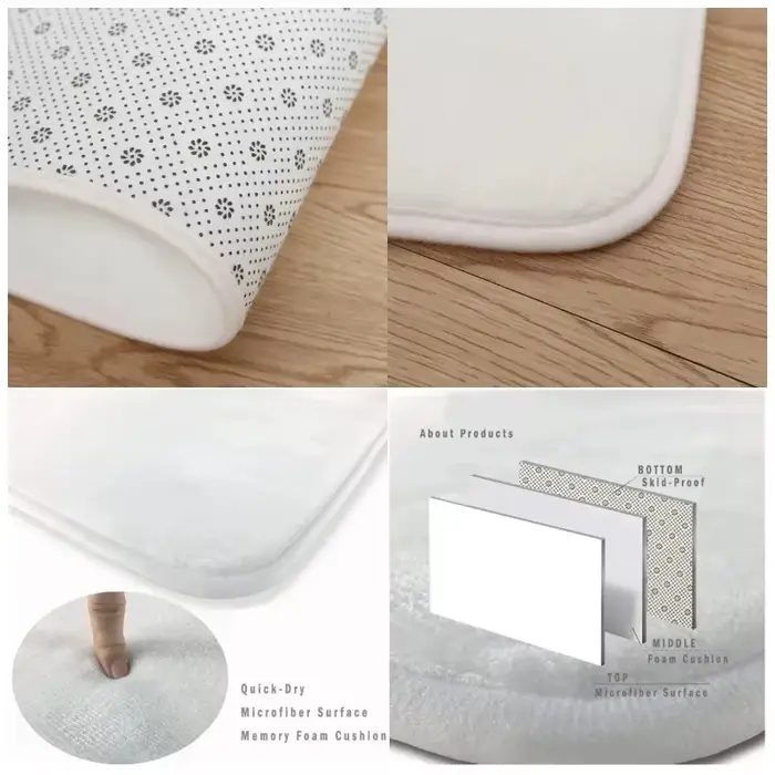 Tapis rayé à nœud pour décoration de chambre de fille, tapis à bobine, décoration de chambre à coucher, Simple et généreux, salle de bains, cuisine, balcon, tapis antidérapant