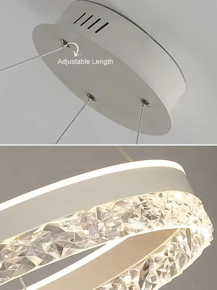 Lampe à suspension en cristal pour chambre à coucher