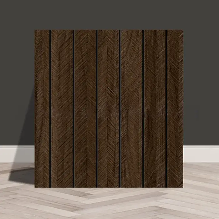 Panneaux muraux acoustiques en PVC couleur bois