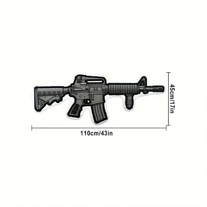 Tapis VIKAMA de style américain à motif de pistolet : antidérapant