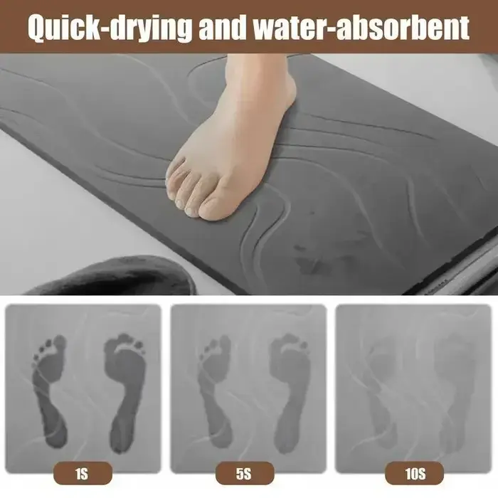 Nouveau Tapis de bain en Diatomite