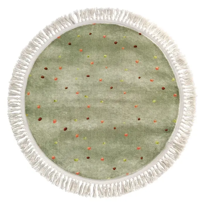 Tapis rond en peluche avec pompon pour salon, chambre d'enfant, grande surface, décoration de la mai