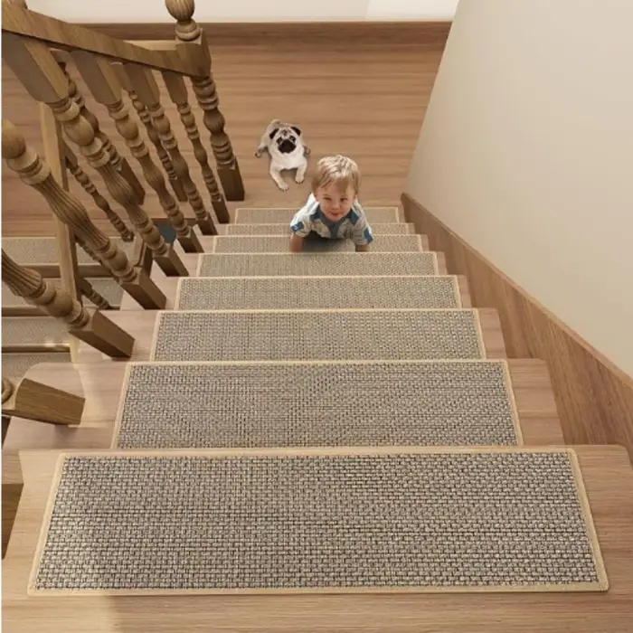 VIKAMA – tapis de sécurité pour marches d'escalier, marches en bois, antidérapant, imperméable, adap