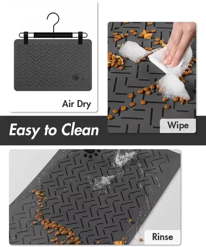 Tapis d'alimentation absorbant pour animaux de compagnie