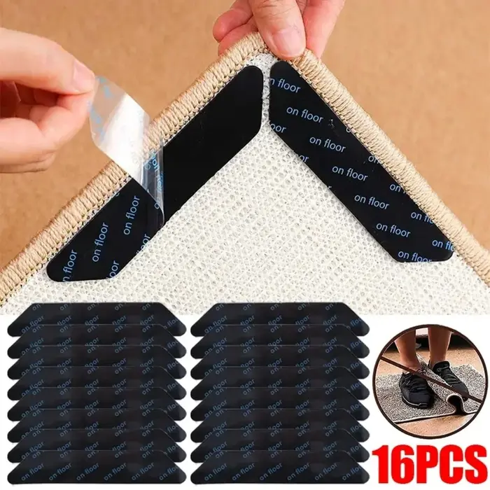 16/8 pièces Autocollants antidérapants pour tapis
