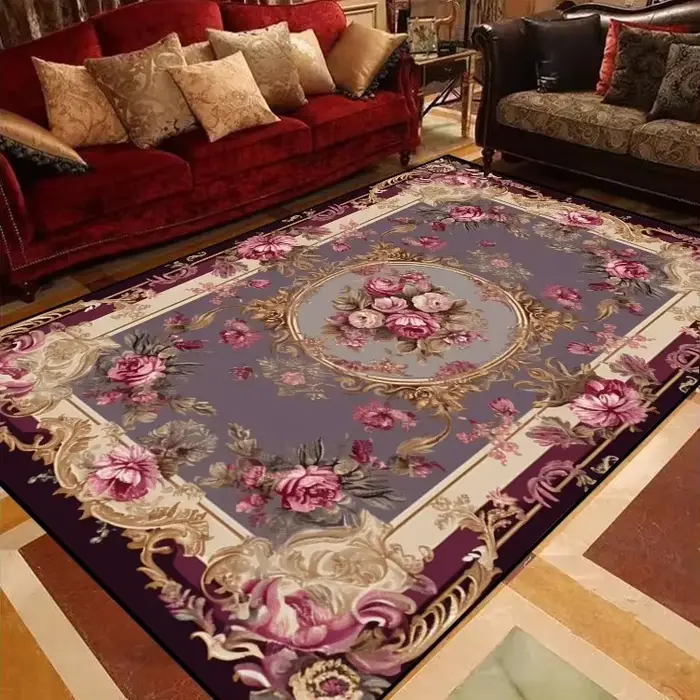 Tapis floraux européens pour canapés de salon