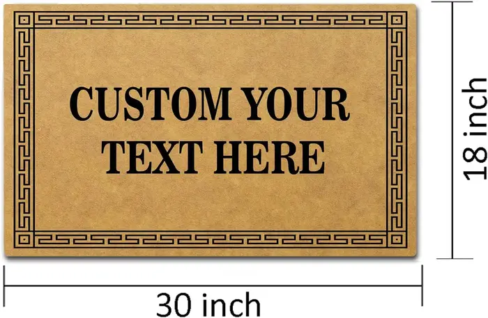 Paillasson personnalisé avec bordure de touches grecques