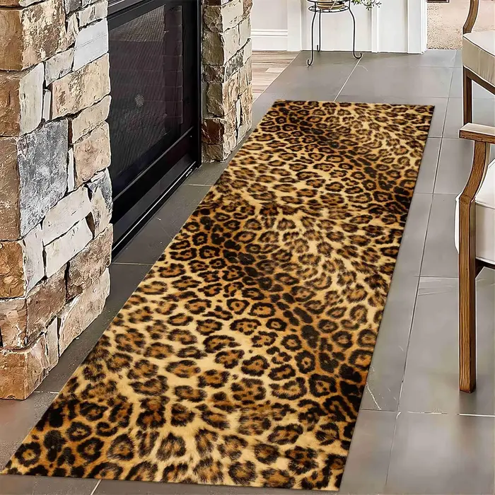 Tapis de zone imprimé léopard vintage