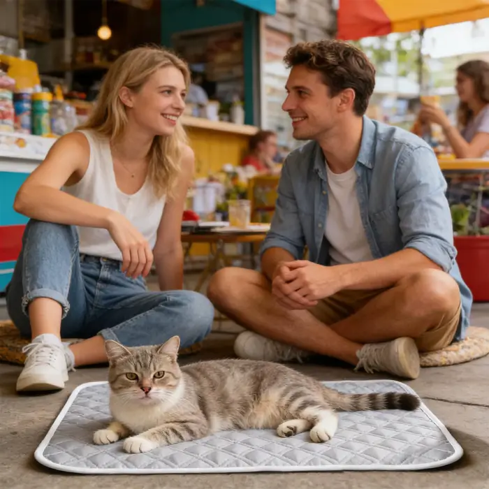 Tapis rafraîchissant d'été pour chien