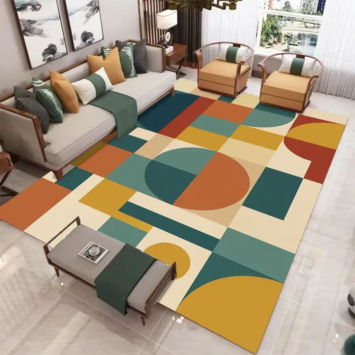 Tapis à imprimé géométrique