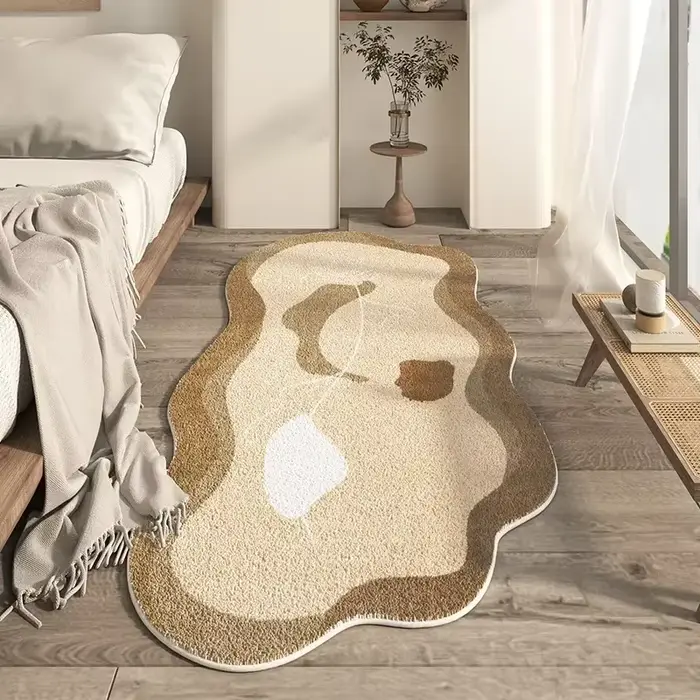 Tapis irrégulier de style crème
