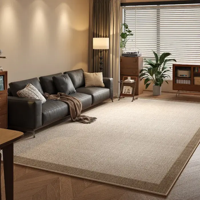 Tapis imprimé en Jute tissé marron