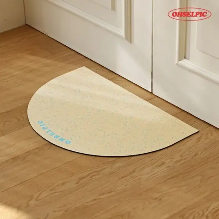 Tapis de salle de bain semi-circulaire de style nordique moderne