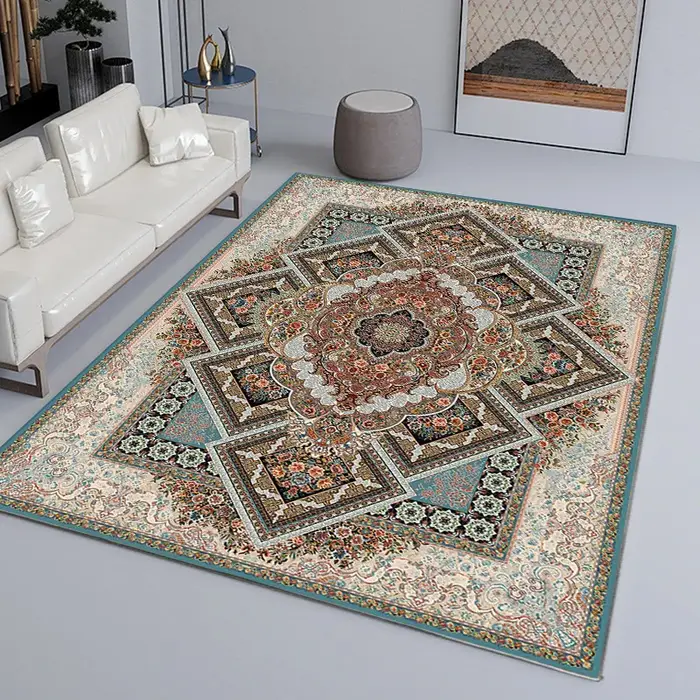 VIKAMA Tapis vintage de luxe léger de style américain