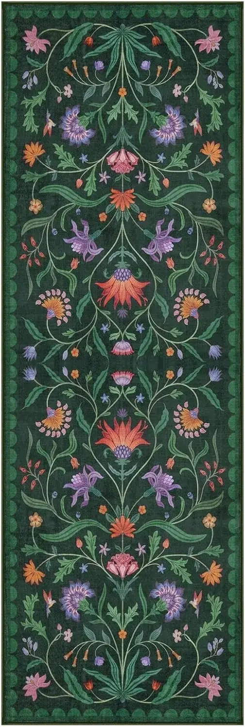 Tapis de chemin de vigne florale Boho, classique européen avec motif de fleurs, décor Vintage, Long 